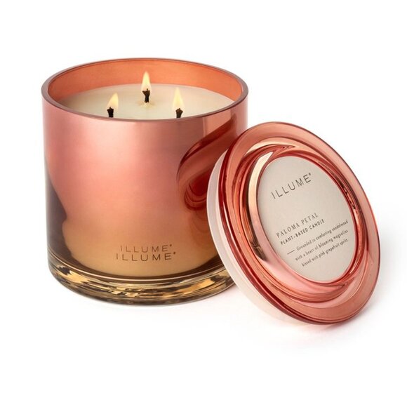 ILLUME Beautifully Done Essentials Paloma Petal Statement Glass Soy Candle NWT - Picture 7 of 7